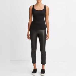 Vince Scoop Neck Tank  in Green